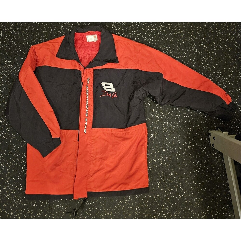 Vintage Dale Earnhardt Jr Winter Coat XL, Red, Budweiser Long, Winners Circle #8